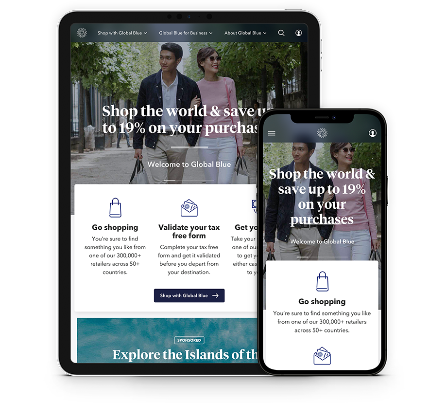 New homepage design for tablet & mobile