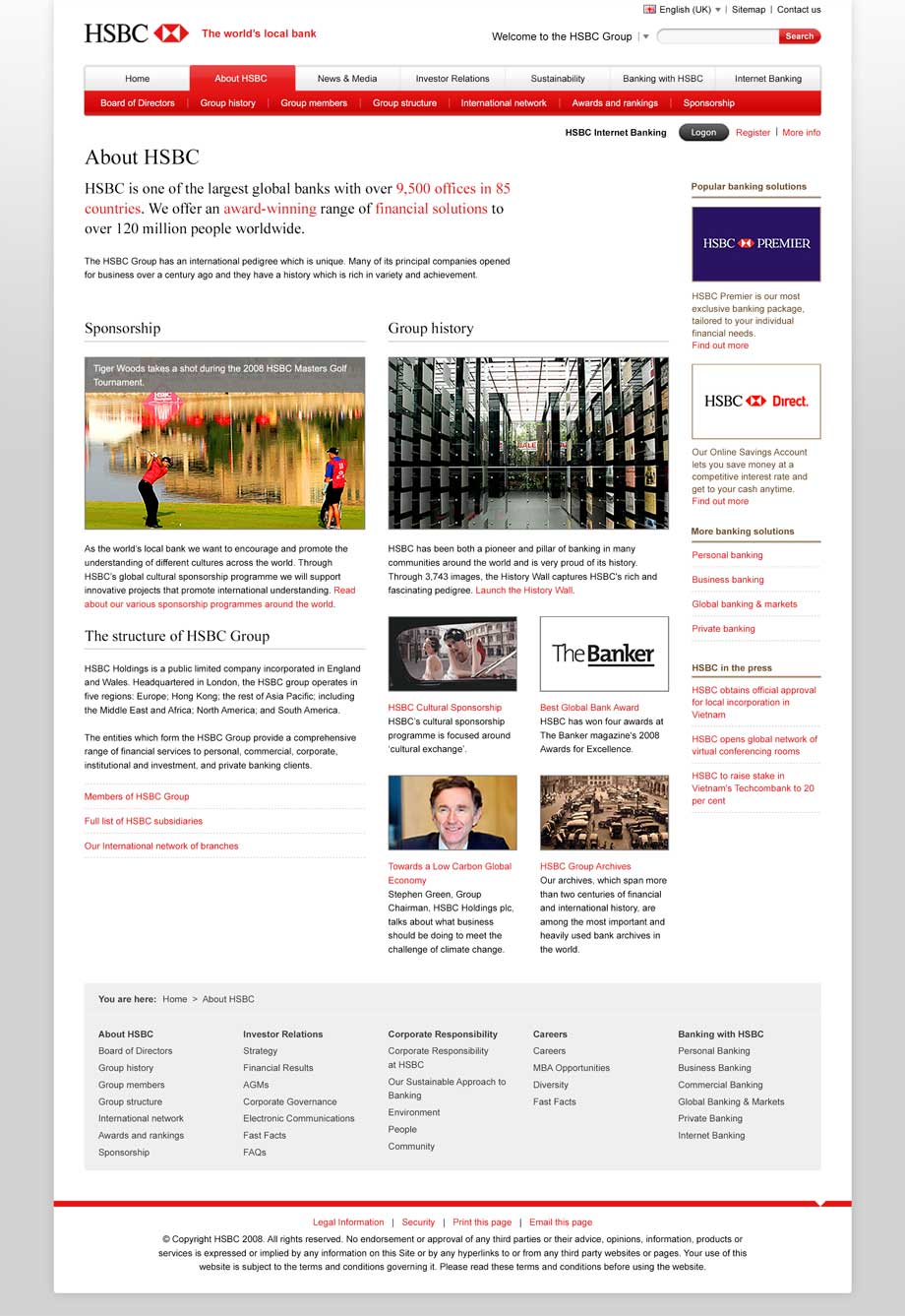 A design for the 'About us' page