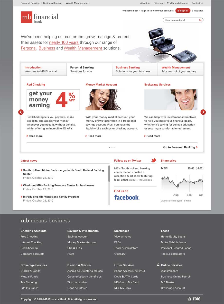 An everyday homepage design