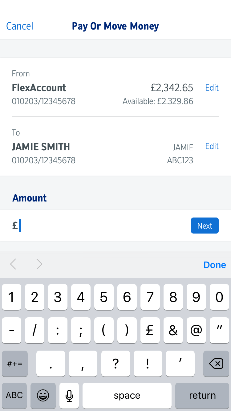 Payments functionality