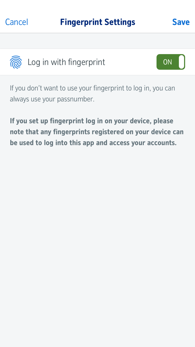 Settings functionality
