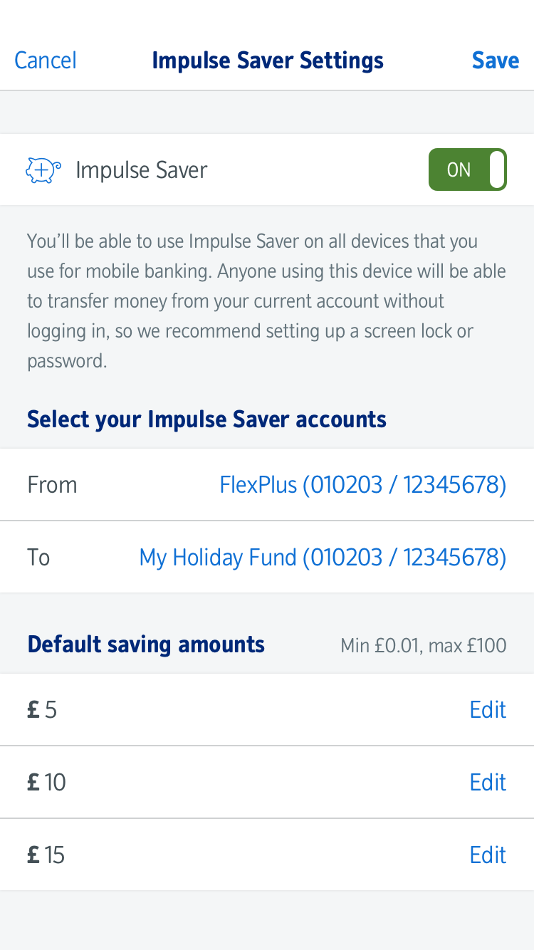 Settings functionality