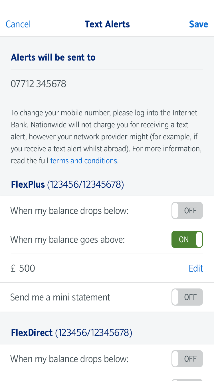 Settings functionality