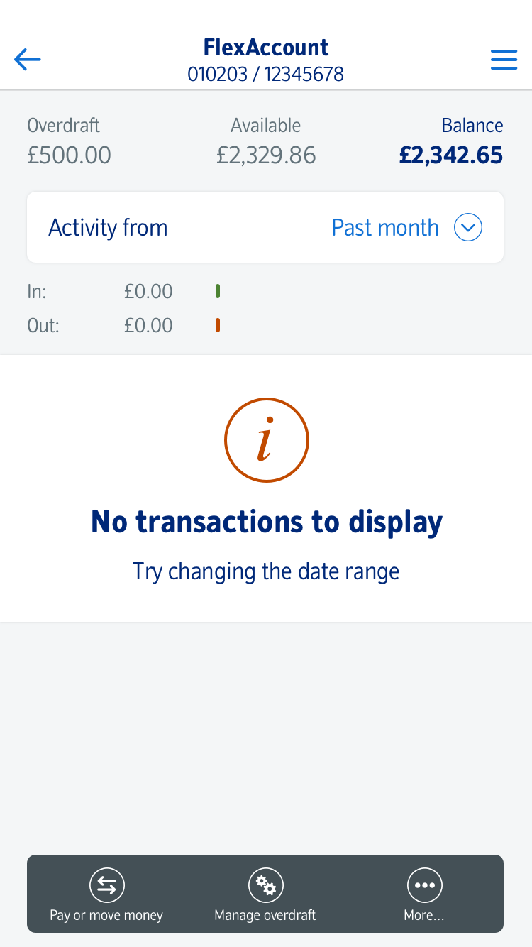 Transactions functionality