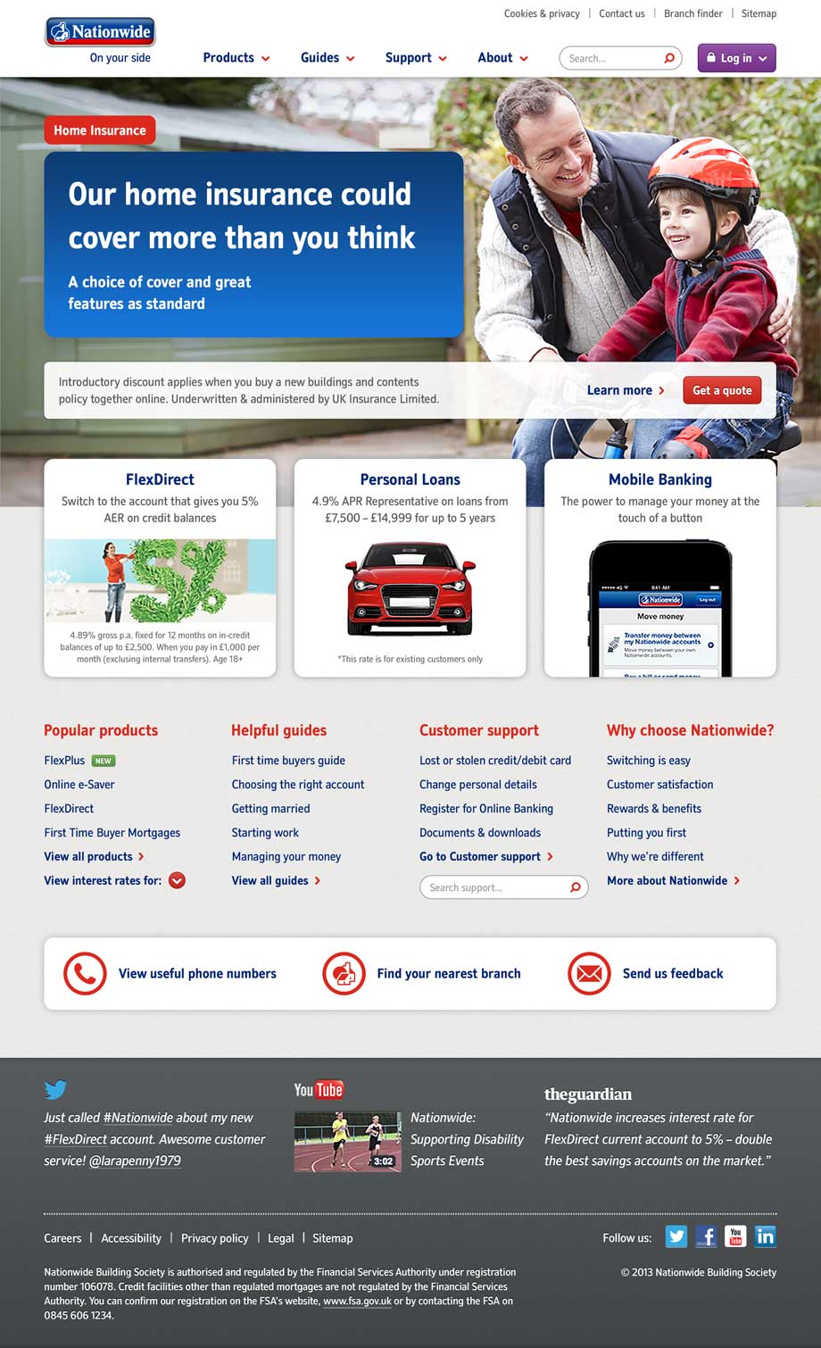 New homepage design for desktop