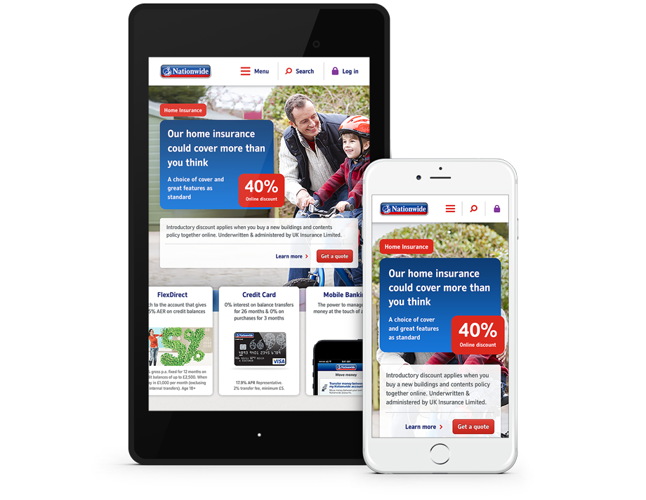 New homepage design for tablet & mobile