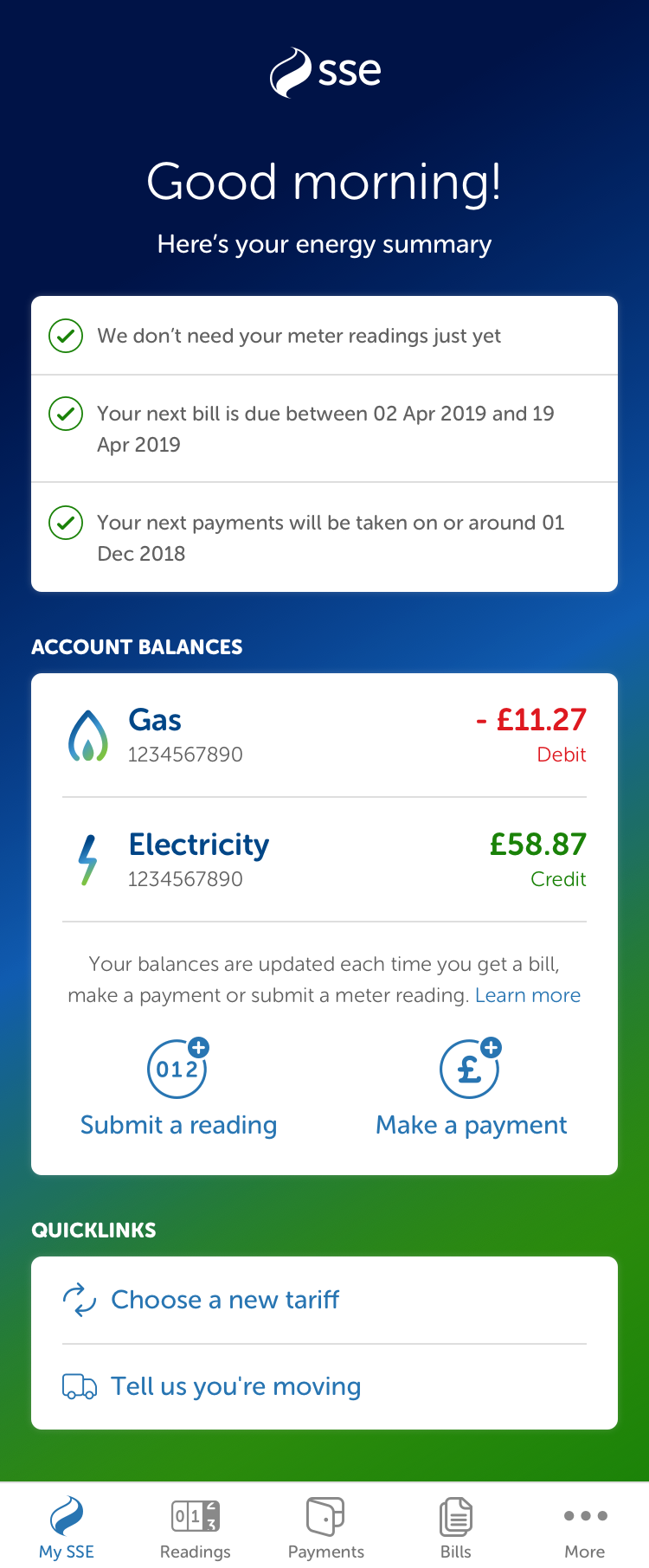 Dashboard functionality
