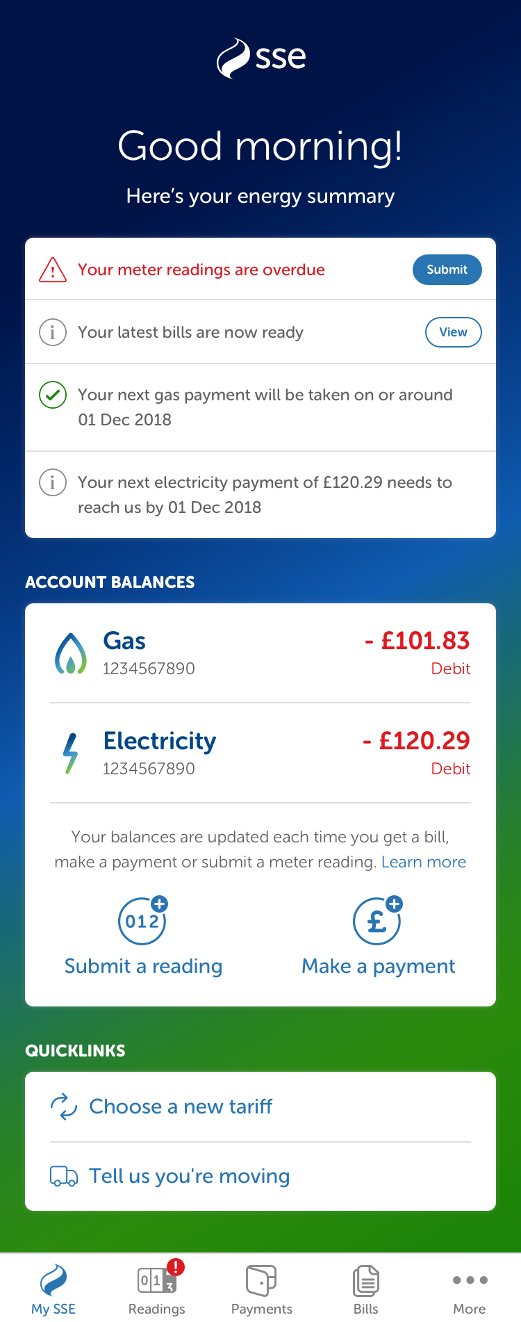 Dashboard functionality