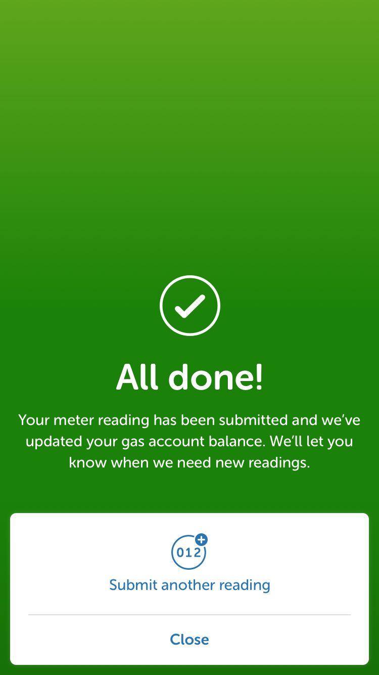 Meter reading functionality